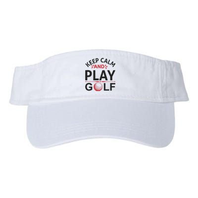 Keep Calm And Play Golf Valucap Bio-Washed Visor