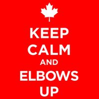 Keep Calm And Elbows Up Flat Bill Trucker Hat
