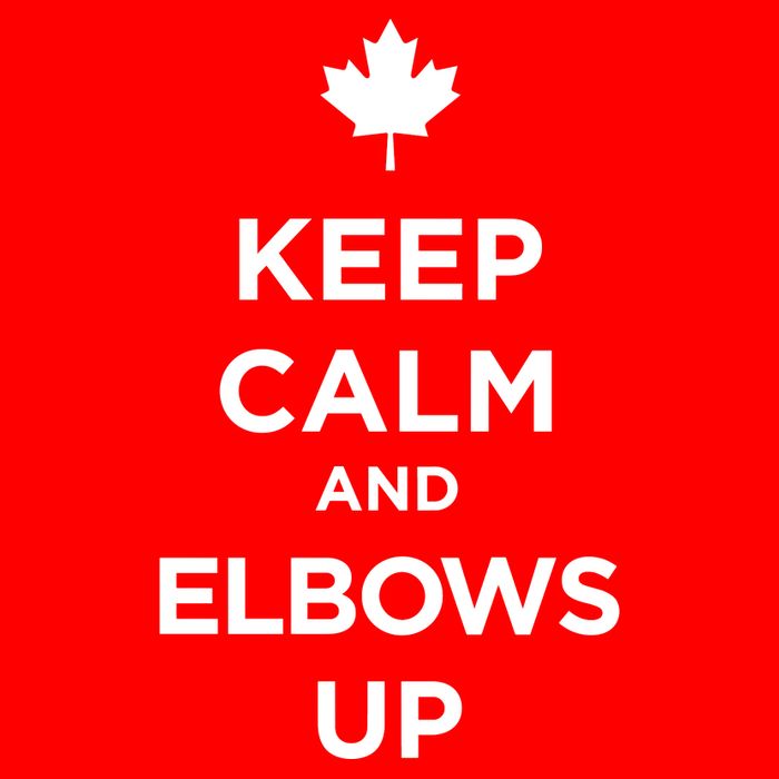 Keep Calm And Elbows Up Flat Bill Trucker Hat
