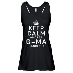 Keep Calm And Let G Ma Handle It Grandma Gift Ladies Essential Flowy Tank