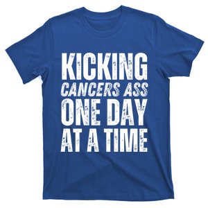 Kicking CancerS Ass One Day At A Time Anti Cancer Funny Funny Gift T-Shirt