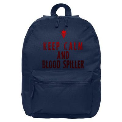 Keep Calm And Blood Spiller Dark Knight 16 in Basic Backpack