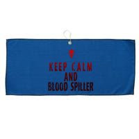 Keep Calm And Blood Spiller Dark Knight Large Microfiber Waffle Golf Towel