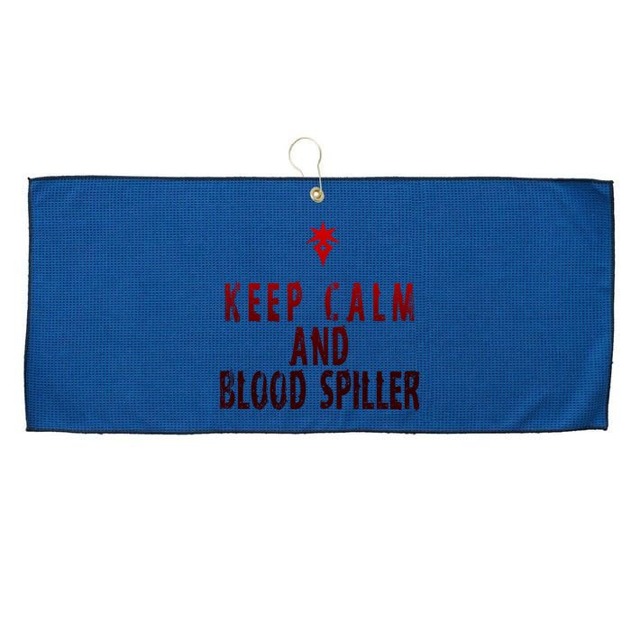 Keep Calm And Blood Spiller Dark Knight Large Microfiber Waffle Golf Towel