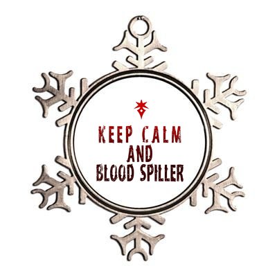 Keep Calm And Blood Spiller Dark Knight Metallic Star Ornament