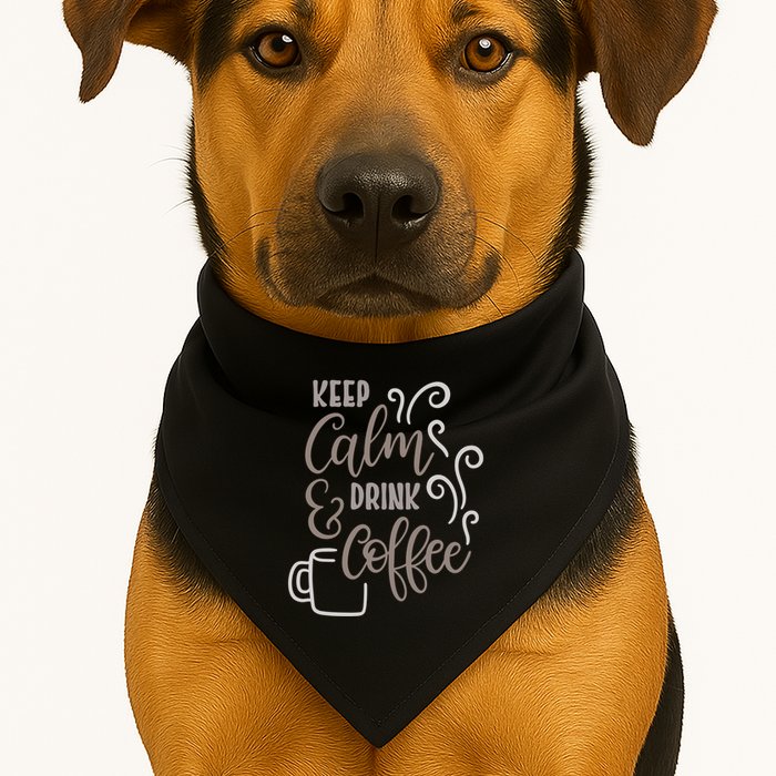 Keep Calm And Drink Coffee USA-Made Doggie Bandana