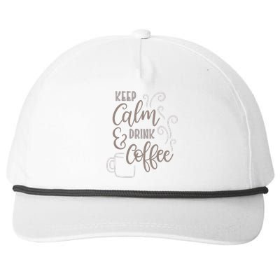 Keep Calm And Drink Coffee Snapback Five-Panel Rope Hat