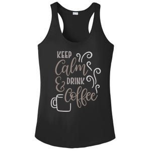 Keep Calm And Drink Coffee Ladies PosiCharge Competitor Racerback Tank