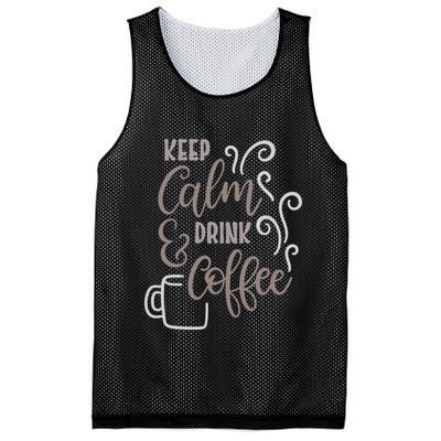 Keep Calm And Drink Coffee Mesh Reversible Basketball Jersey Tank