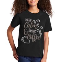 Keep Calm And Drink Coffee Kids T-Shirt
