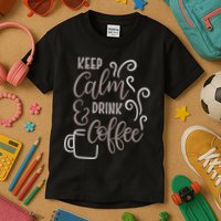 Keep Calm And Drink Coffee Kids T-Shirt