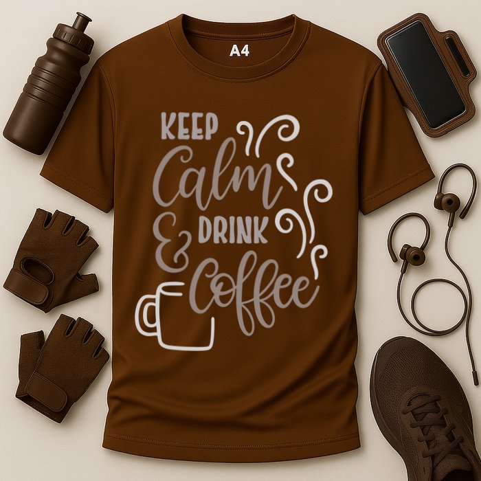 Keep Calm And Drink Coffee Cooling Performance Crew T-Shirt