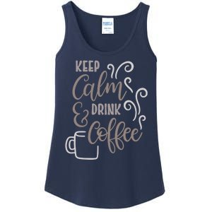 Keep Calm And Drink Coffee Ladies Essential Tank