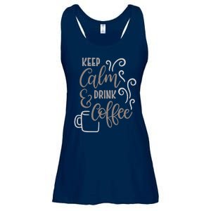 Keep Calm And Drink Coffee Ladies Essential Flowy Tank