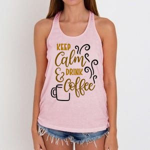 Keep Calm And Drink Coffee Women's Knotted Racerback Tank