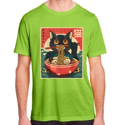 Kawaii Cat Anime Gifts Cat Ramen Graphic Japanese Funny Adult ChromaSoft Performance T-Shirt