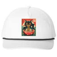 Kawaii Cat Anime Gifts Cat Ramen Graphic Japanese Funny Snapback Five-Panel Rope Hat