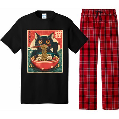 Kawaii Cat Anime Gifts Cat Ramen Graphic Japanese Funny Pajama Set