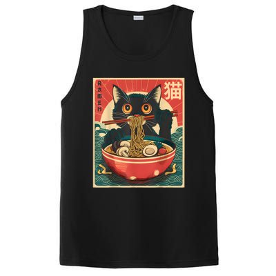 Kawaii Cat Anime Gifts Cat Ramen Graphic Japanese Funny PosiCharge Competitor Tank