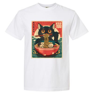 Kawaii Cat Anime Gifts Cat Ramen Graphic Japanese Funny Garment-Dyed Heavyweight T-Shirt