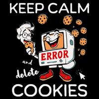 Keep Calm And Delete Cookies Funny Tech Meme Design 7-Panel Snapback Hat