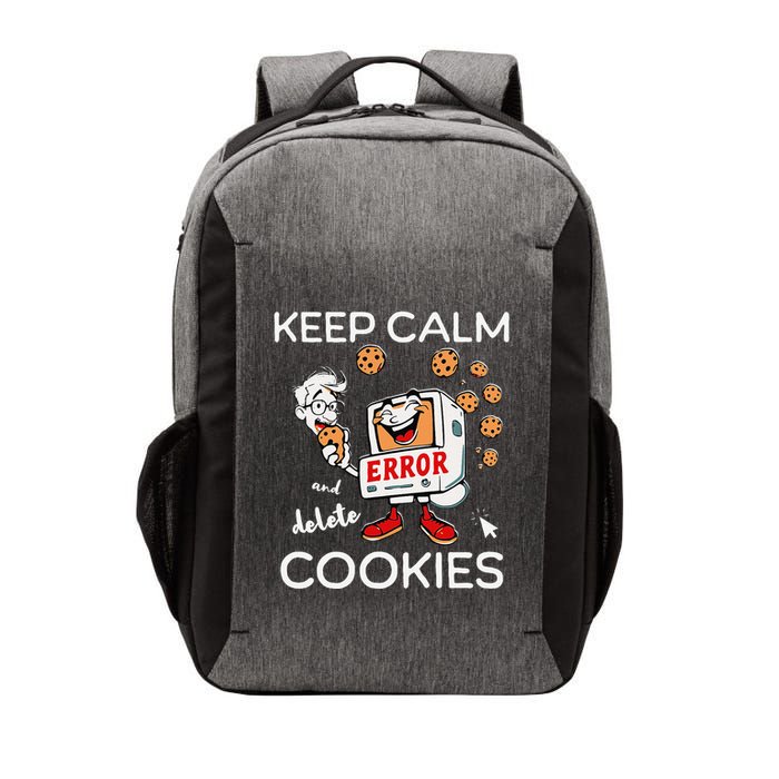 Keep Calm And Delete Cookies Funny Tech Meme Design Vector Backpack