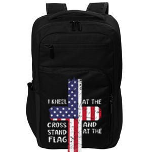 Kneel Cross At The Cross Memorial Day Never Forget Veteran Impact Tech Backpack