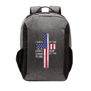 Kneel Cross At The Cross Memorial Day Never Forget Veteran Vector Backpack