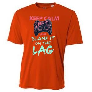 Keep Calm And Blame It On The Lag Cooling Performance Crew T-Shirt