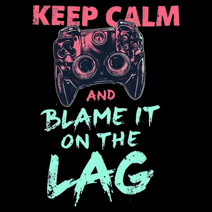 Keep Calm And Blame It On The Lag 7-Panel Snapback Hat