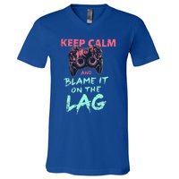 Keep Calm And Blame It On The Lag V-Neck T-Shirt