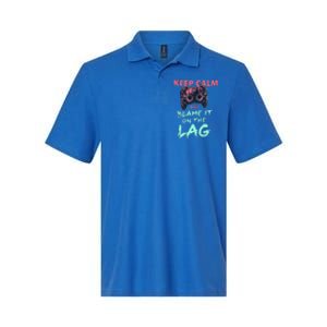 Keep Calm And Blame It On The Lag Softstyle Adult Sport Polo