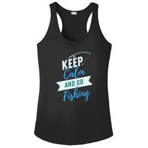 Keep Calm And Go Fishing Ladies PosiCharge Competitor Racerback Tank