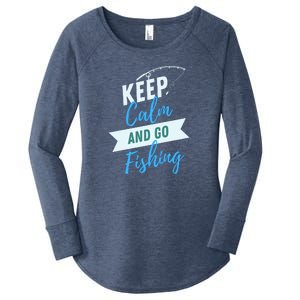 Keep Calm And Go Fishing Women's Perfect Tri Tunic Long Sleeve Shirt