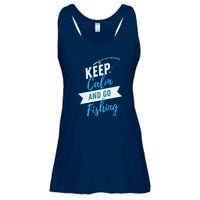 Keep Calm And Go Fishing Ladies Essential Flowy Tank