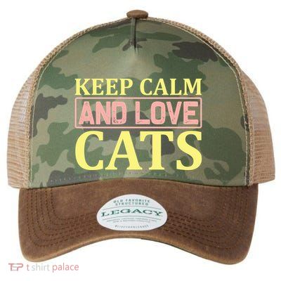 Keep Calm And Love Cats Legacy Tie Dye Trucker Hat