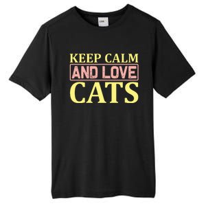 Keep Calm And Love Cats Tall Fusion ChromaSoft Performance T-Shirt