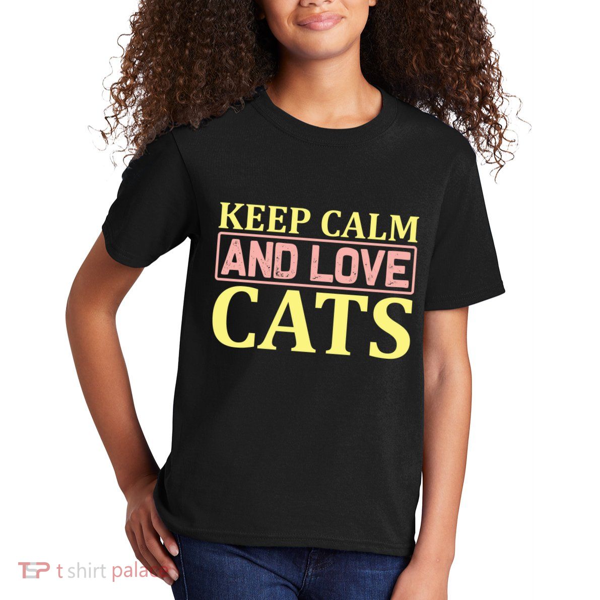 Keep Calm And Love Cats Kids T-Shirt