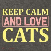 Keep Calm And Love Cats Cotton Canvas Backpack