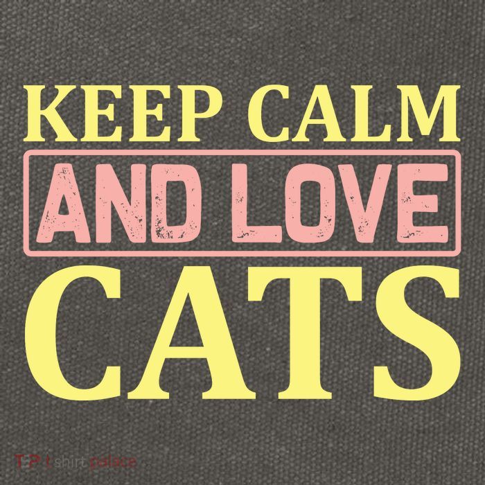 Keep Calm And Love Cats Cotton Canvas Backpack