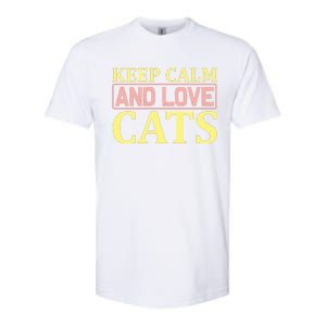 Keep Calm And Love Cats Softstyle CVC T-Shirt