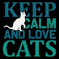 Keep Calm And Love Cats Drawstring Bag