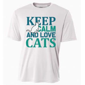 Keep Calm And Love Cats Cooling Performance Crew T-Shirt