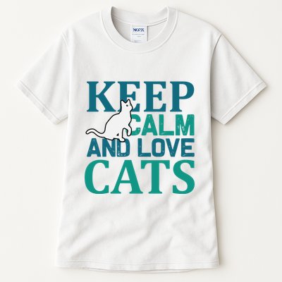 Keep Calm And Love Cats Tall T-Shirt