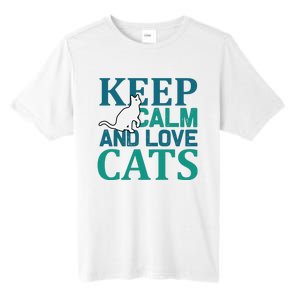 Keep Calm And Love Cats Tall Fusion ChromaSoft Performance T-Shirt