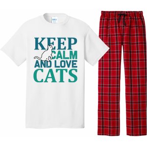 Keep Calm And Love Cats Pajama Set