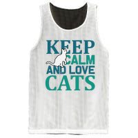 Keep Calm And Love Cats Mesh Reversible Basketball Jersey Tank