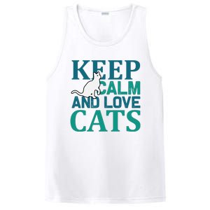 Keep Calm And Love Cats PosiCharge Competitor Tank