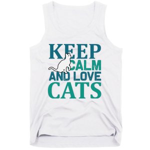 Keep Calm And Love Cats Tank Top