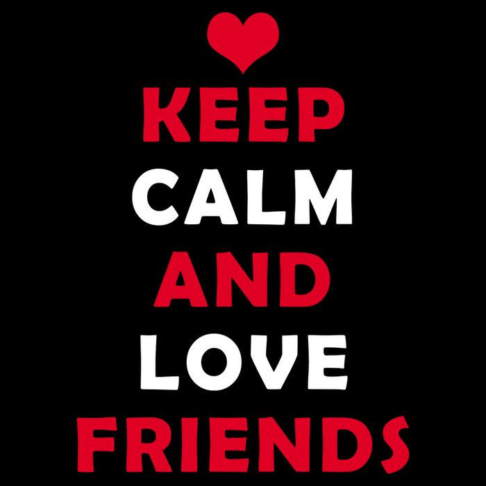 Keep Calm And Love Friends Button